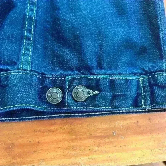 Country Store Plaid Flannel Denim Jacket Classic Trucker Style, Women’s Medium - Picture 3 of 13